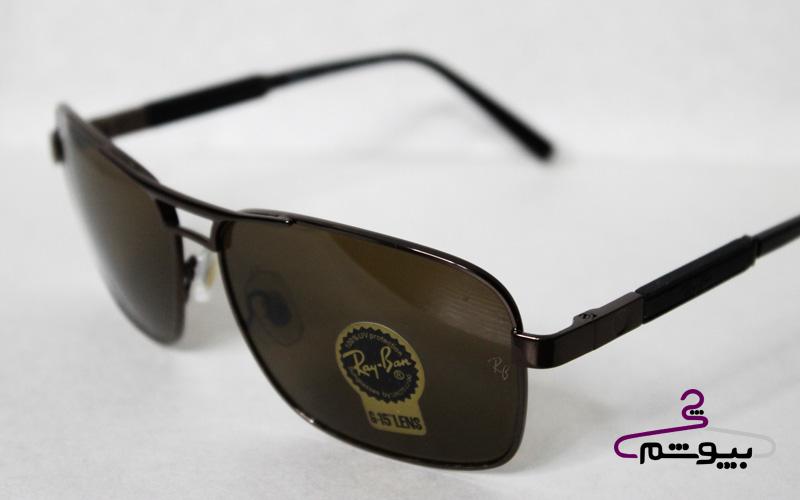 عینک آفتابی قهوه‌ای برند Rayban کد 483